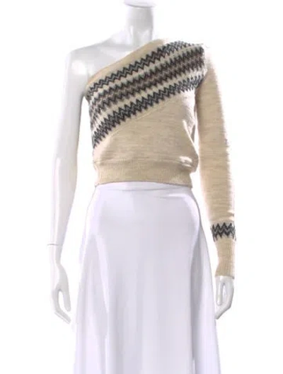 Pre-owned Isabel Marant Striped Bateau Neckline Sweater In Neutral
