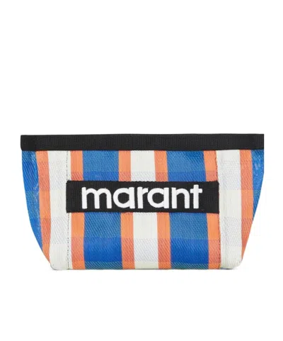 Isabel Marant Striped Clutch In Multi