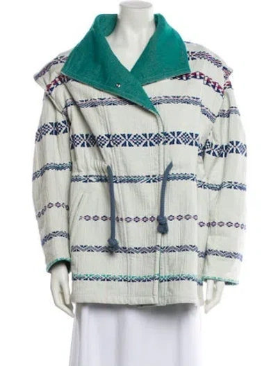 Pre-owned Isabel Marant Striped Coat In Green
