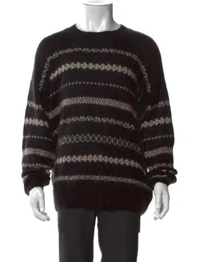 Pre-owned Isabel Marant Striped Crew Neck Pullover In Black