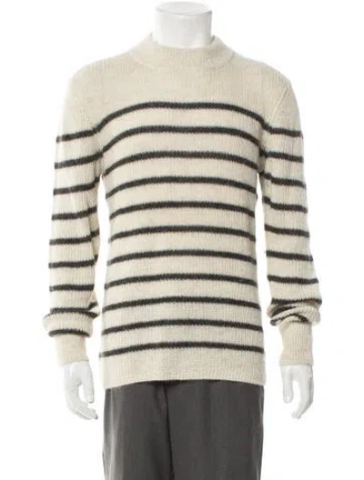 Pre-owned Isabel Marant Striped Crew Neck Pullover In White