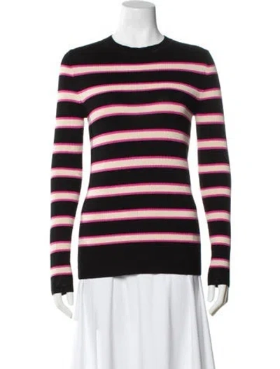 Pre-owned Isabel Marant Striped Crew Neck Sweater In Black