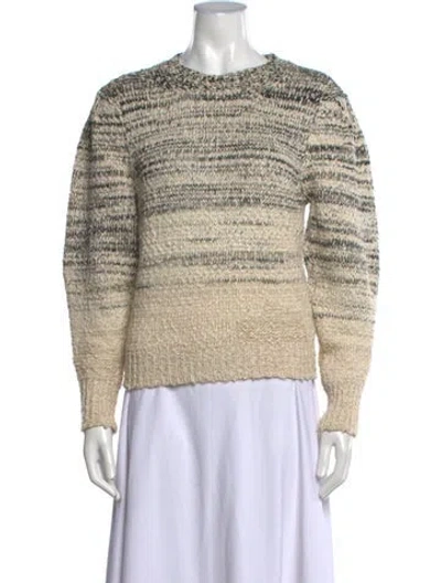 Pre-owned Isabel Marant Striped Crew Neck Sweater In Black/neutrals