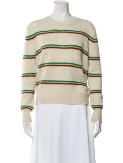 Pre-owned Isabel Marant Striped Crew Neck Sweater In Brown