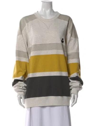 Pre-owned Isabel Marant Striped Crew Neck Sweater In Neutral