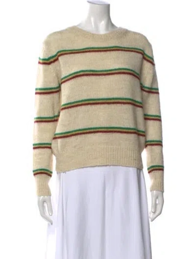 Pre-owned Isabel Marant Striped Crew Neck Sweater In Neutral