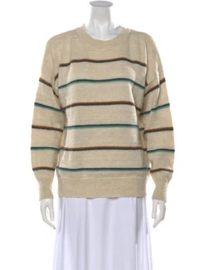 Pre-owned Isabel Marant Striped Crew Neck Sweater In Neutrals