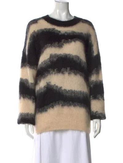 Pre-owned Isabel Marant Striped Crew Neck Sweater In Neutrals