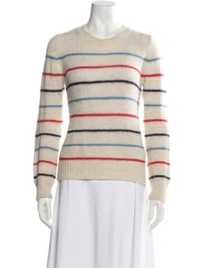 Pre-owned Isabel Marant Striped Crew Neck Sweater In Neutrals