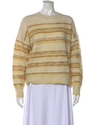 Pre-owned Isabel Marant Striped Crew Neck Sweater In Yellow