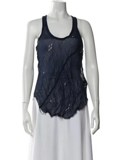 Pre-owned Isabel Marant Striped Crew Neck Top In Blue