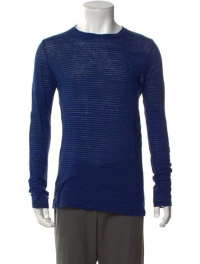 Pre-owned Isabel Marant Striped Crew Neck T-shirt In Blue