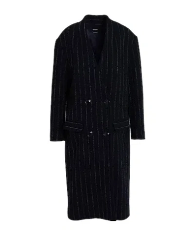 Isabel Marant Striped Double-breasted Suit In Multi