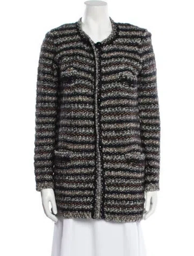Pre-owned Isabel Marant Striped Evening Jacket In Black