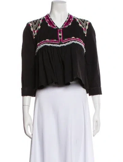 Pre-owned Isabel Marant Striped Evening Jacket In Black