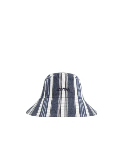 Isabel Marant Striped Fisherman's Hat In Blue