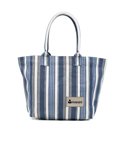Isabel Marant Striped Handbag In Blue