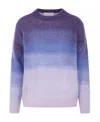 Isabel Marant Striped Knitted Jumper In Blue