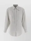 Isabel Marant Striped Long Sleeve Shirt With Adjustable Tie In Brown