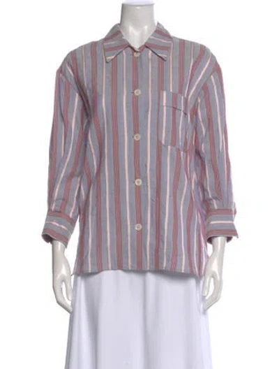 Pre-owned Isabel Marant Striped Long Sleeve Top In Blue