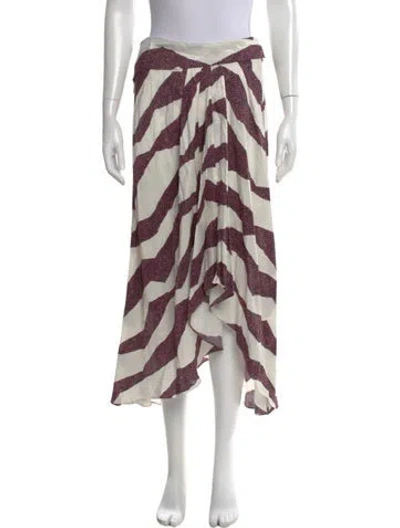Pre-owned Isabel Marant Striped Midi Length Skirt W/ Tags In Neutral