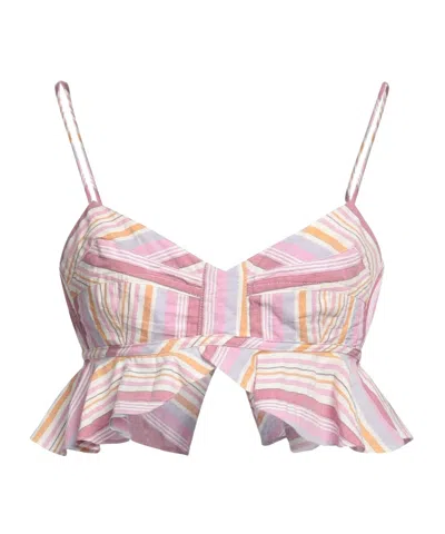 Isabel Marant Striped Midriff-baring Suspender Belt In Multi