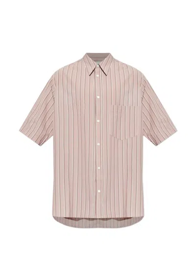 Isabel Marant Striped Pocket Shirt In Pink