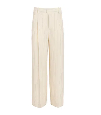 Isabel Marant Striped Romina Tailored Trousers In Beige