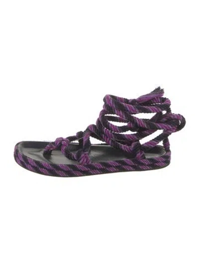 Pre-owned Isabel Marant Striped Sandals In Purple