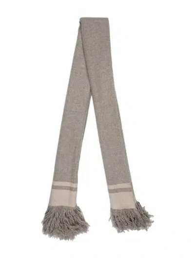 Pre-owned Isabel Marant Striped Scarf In Grey