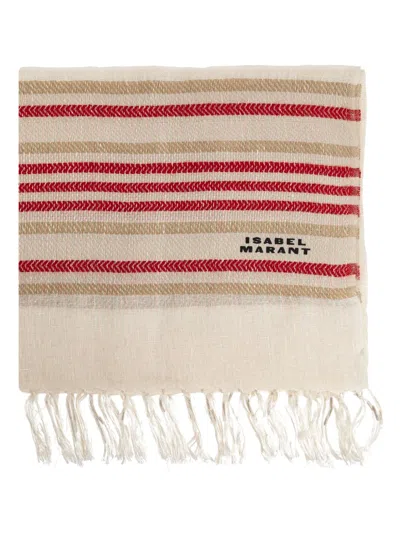Isabel Marant Striped Scarf In Neutral
