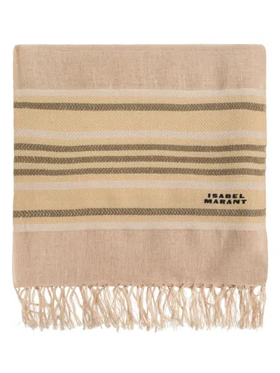 Isabel Marant Striped Scarf In Neutrals