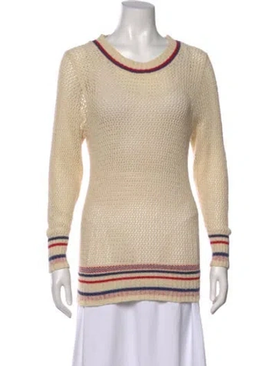 Pre-owned Isabel Marant Striped Scoop Neck Sweater In Neutral