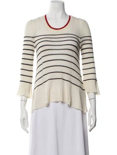 Pre-owned Isabel Marant Striped Scoop Neck Sweater In Neutral