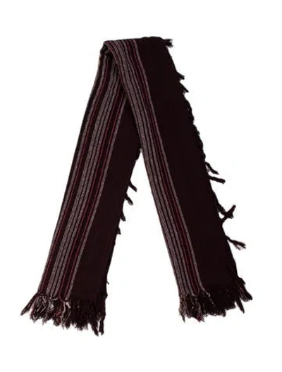 Pre-owned Isabel Marant Striped Shawl In Burgundy