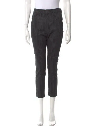 Pre-owned Isabel Marant Striped Skinny Leg Pants In Gray