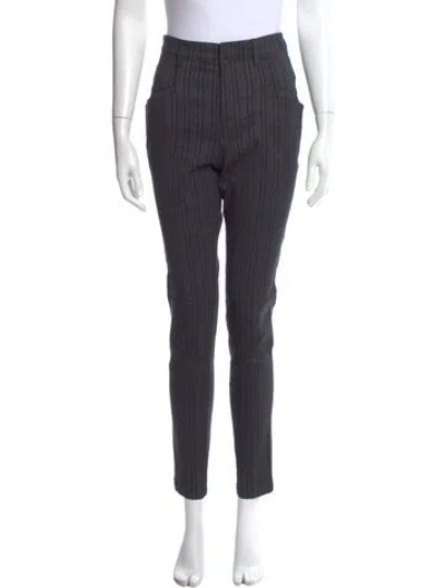 Pre-owned Isabel Marant Striped Straight Leg Pants In Gray