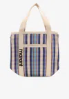 Isabel Marant Darwen Nylon Shoulder Bag With Striped Pattern In Multi