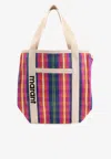Isabel Marant Darwen Nylon Shoulder Bag With Striped Pattern In Multi