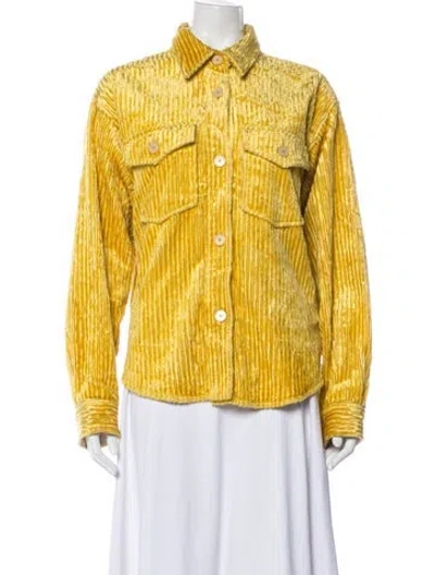 Pre-owned Isabel Marant Striped Utility Jacket In Yellow