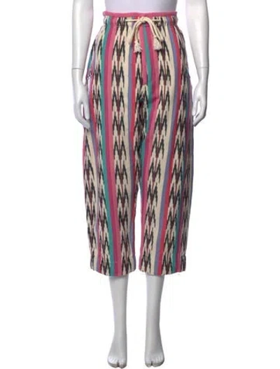 Pre-owned Isabel Marant Striped Wide Leg Pants In Pink