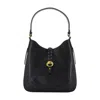 Isabel Marant Structured Calfskin Leather Shoulder Bag In Black