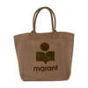 Isabel Marant Structured Cotton Shopper Bag In Brown