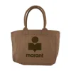 Isabel Marant Structured Cotton Shopper Bag In Brown