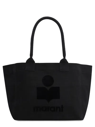 Isabel Marant Structured Cotton Tote Bag With Minimalist Design In Black