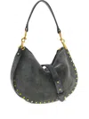 Isabel Marant Stud-appliqué Zip Shoulder Bag In Gray