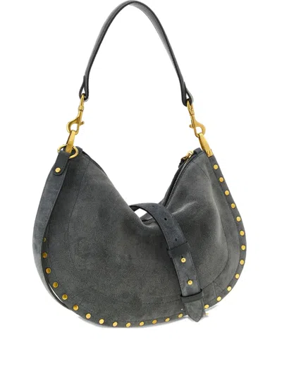 Isabel Marant Stud-appliqué Zip Shoulder Bag In Gray