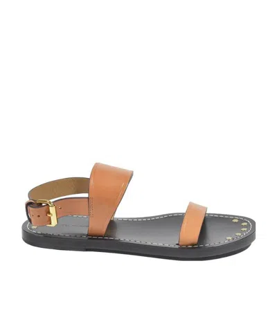 Isabel Marant Stud Detail Leather Sandals In Multicolor