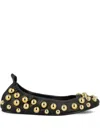 Isabel Marant Stud-embellished Ballet Flats In Black