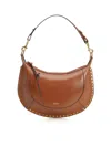 Isabel Marant Caramel Leather Oskan Moon Shoulder Bag In Brown